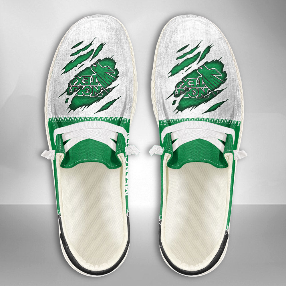 NCAA NORTH TEXAS MEAN GREEN Custom Name Hey Dude Shoes 09 M79