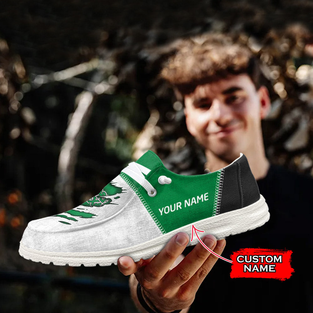 NCAA NORTH TEXAS MEAN GREEN Custom Name Hey Dude Shoes 09 M79