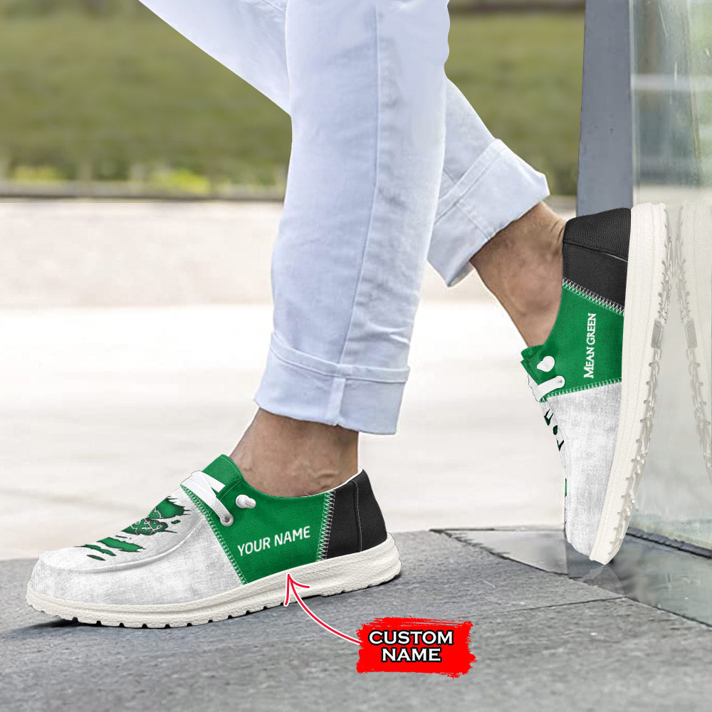 NCAA NORTH TEXAS MEAN GREEN Custom Name Hey Dude Shoes 09 M79