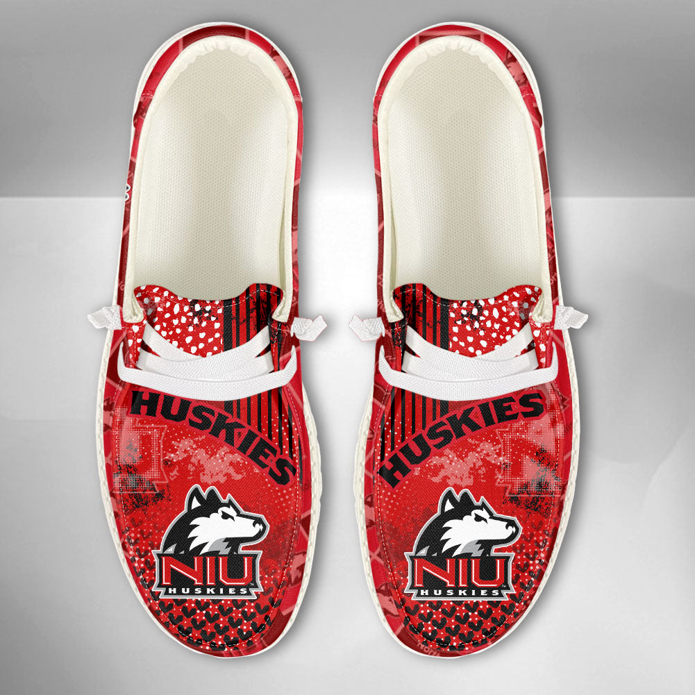 NCAA Northern Illinois Huskies Custom Name Hey Dude Shoes 03 M7