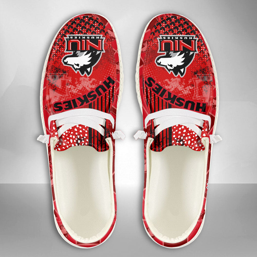 NCAA Northern Illinois Huskies Custom Name Hey Dude Shoes 03 M7