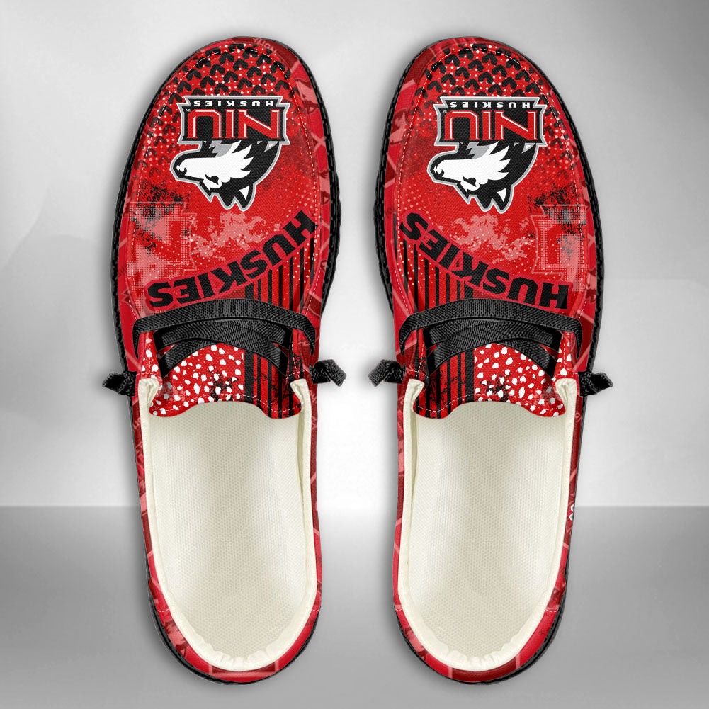 NCAA Northern Illinois Huskies Custom Name Hey Dude Shoes 03 M7