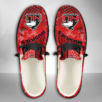 NCAA Northern Illinois Huskies Custom Name Hey Dude Shoes 03 M7