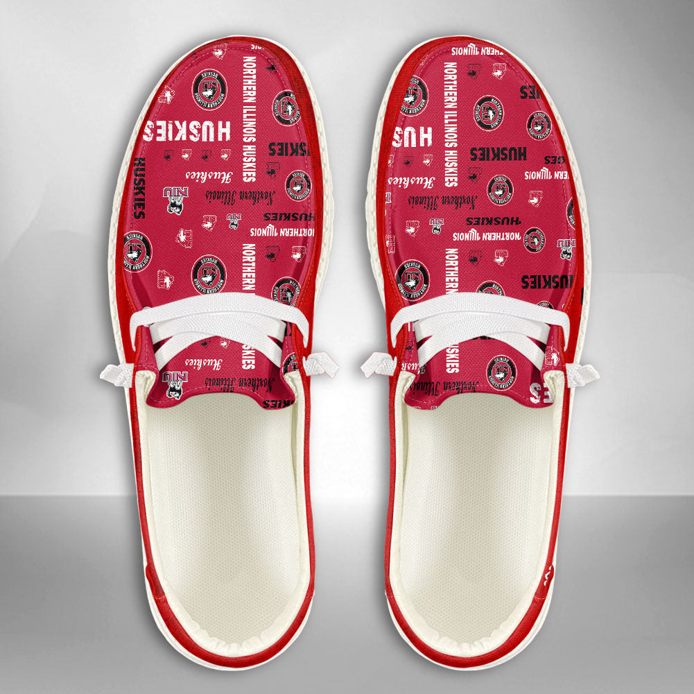 NCAA Northern Illinois Huskies Custom Name Hey Dude Shoes 04 M12