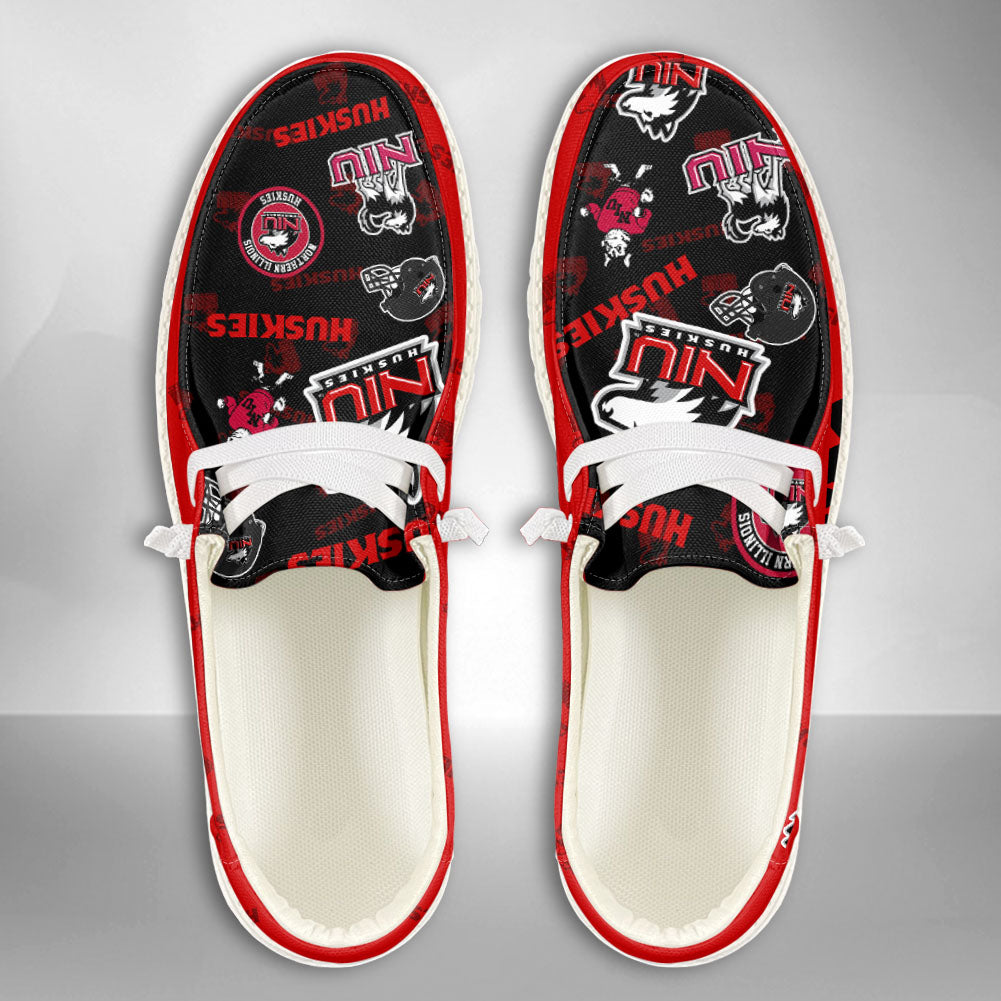 NCAA Northern Illinois Huskies Custom Name Hey Dude Shoes 04 M79