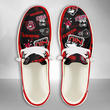 NCAA Northern Illinois Huskies Custom Name Hey Dude Shoes 04 M79