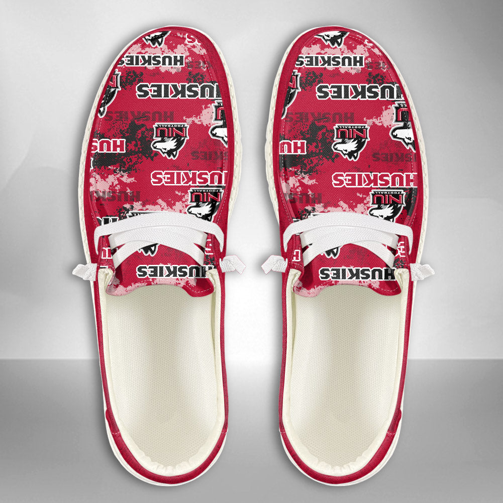 NCAA Northern Illinois Huskies Custom Name Hey Dude Shoes 05 M7
