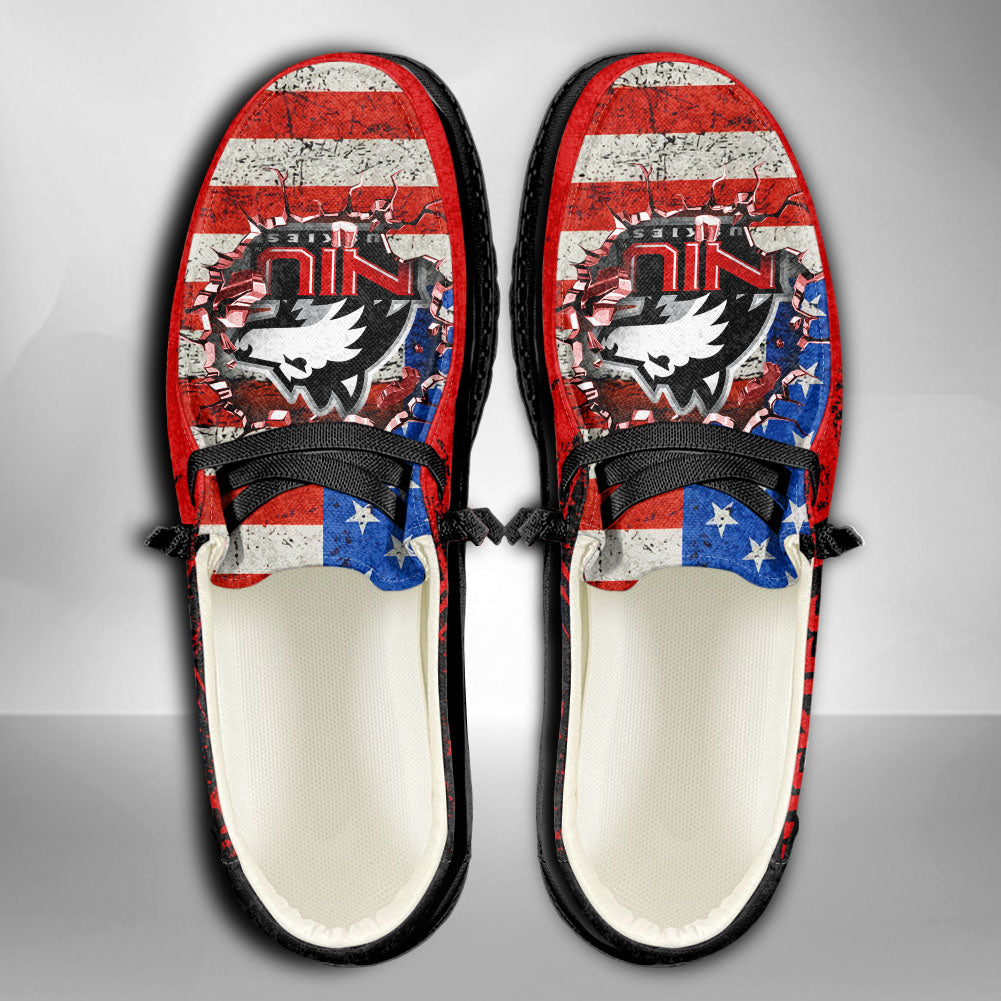 NCAA Northern Illinois Huskies Custom Name Hey Dude Shoes 07 M79