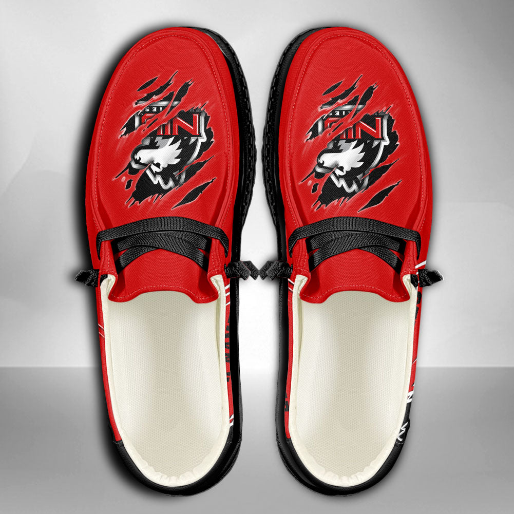 NCAA Northern Illinois Huskies Custom Name Hey Dude Shoes 10 M79