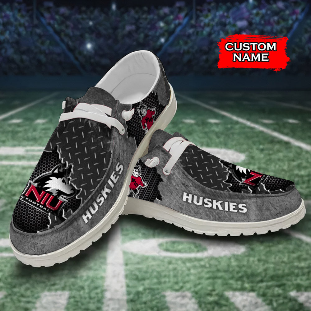 NCAA Northern Illinois Huskies Custom Name Hey Dude Shoes 15 M79