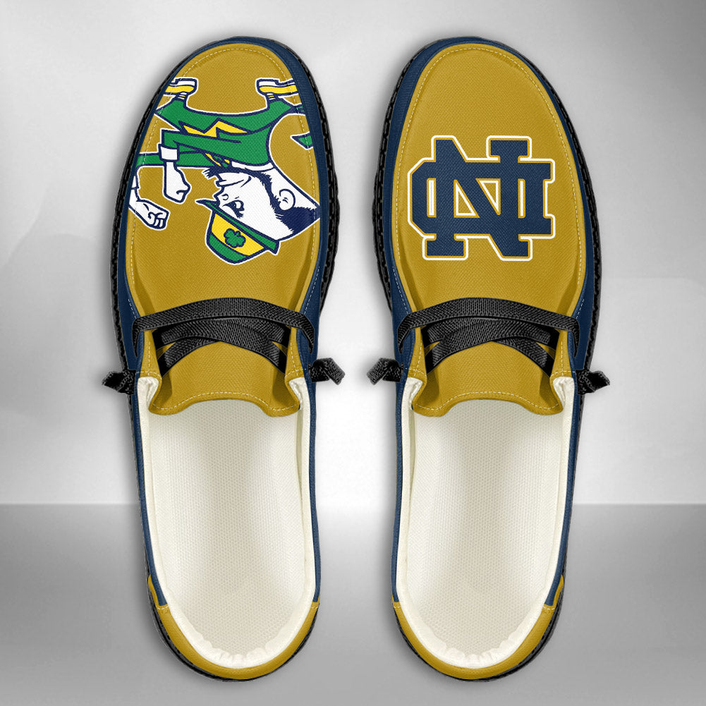 NCAA Notre Dame Fighting Irish - Custom Name Hey Dude Shoes 02