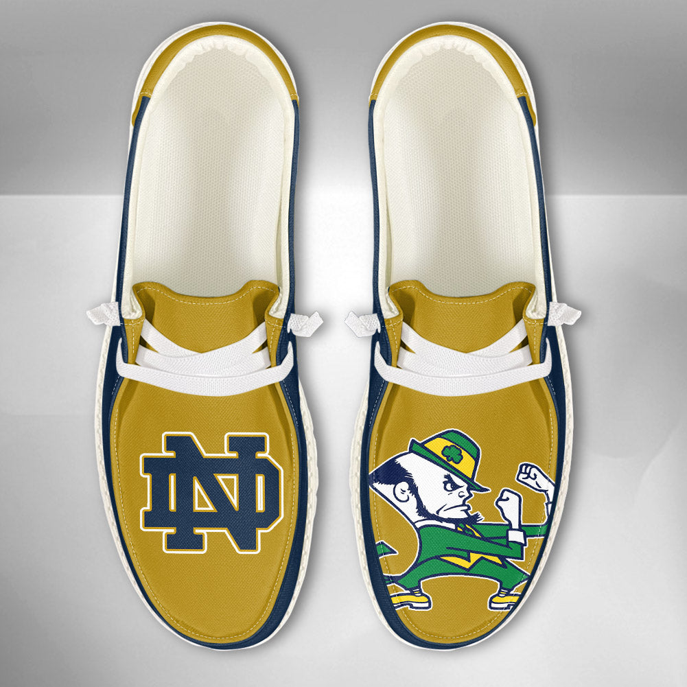 NCAA Notre Dame Fighting Irish - Custom Name Hey Dude Shoes 02
