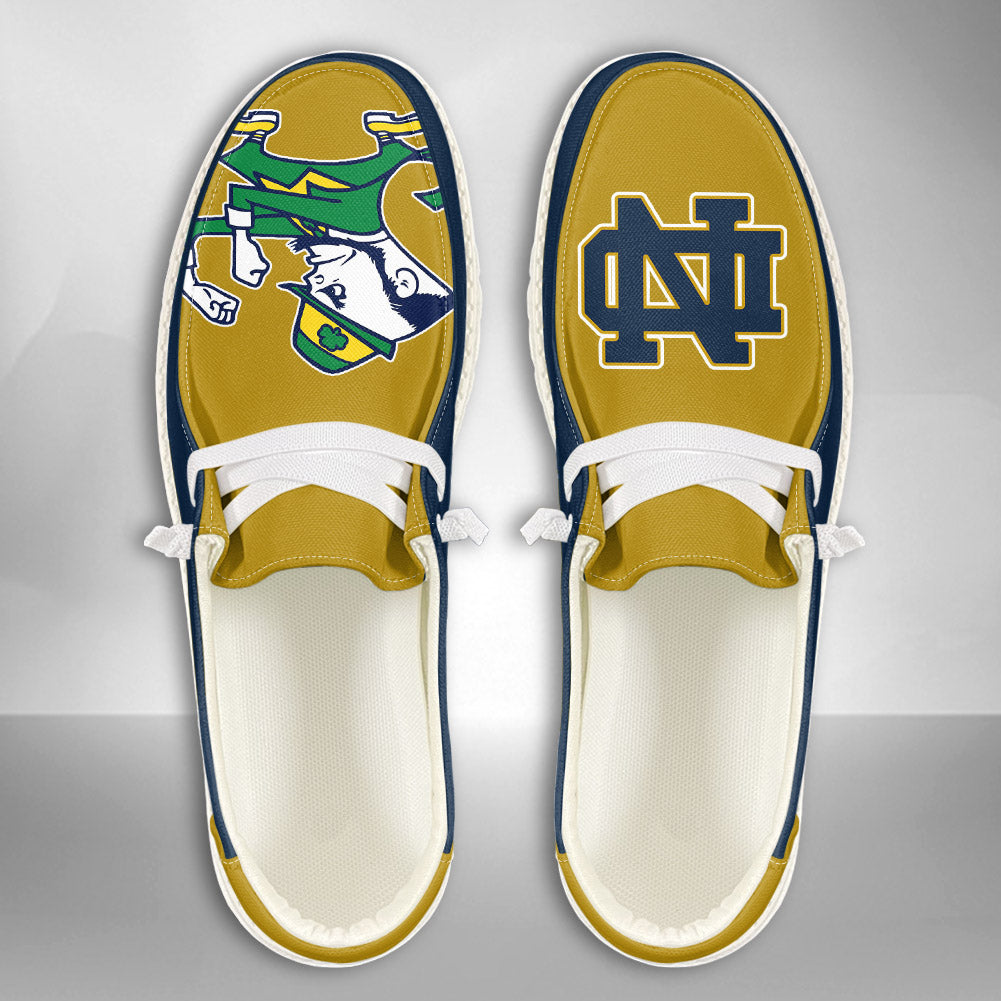 NCAA Notre Dame Fighting Irish - Custom Name Hey Dude Shoes 02