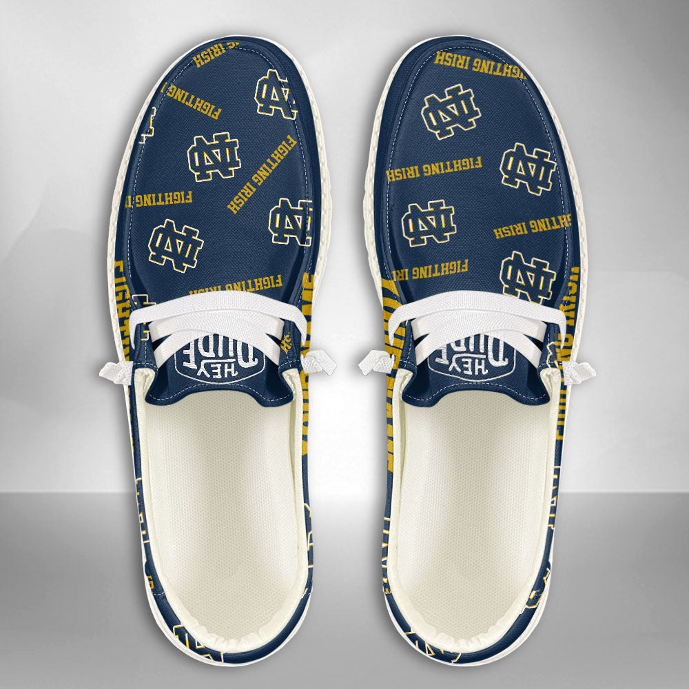 NCAA Notre Dame Fighting Irish - Custom Name Hey Dude Shoes 02