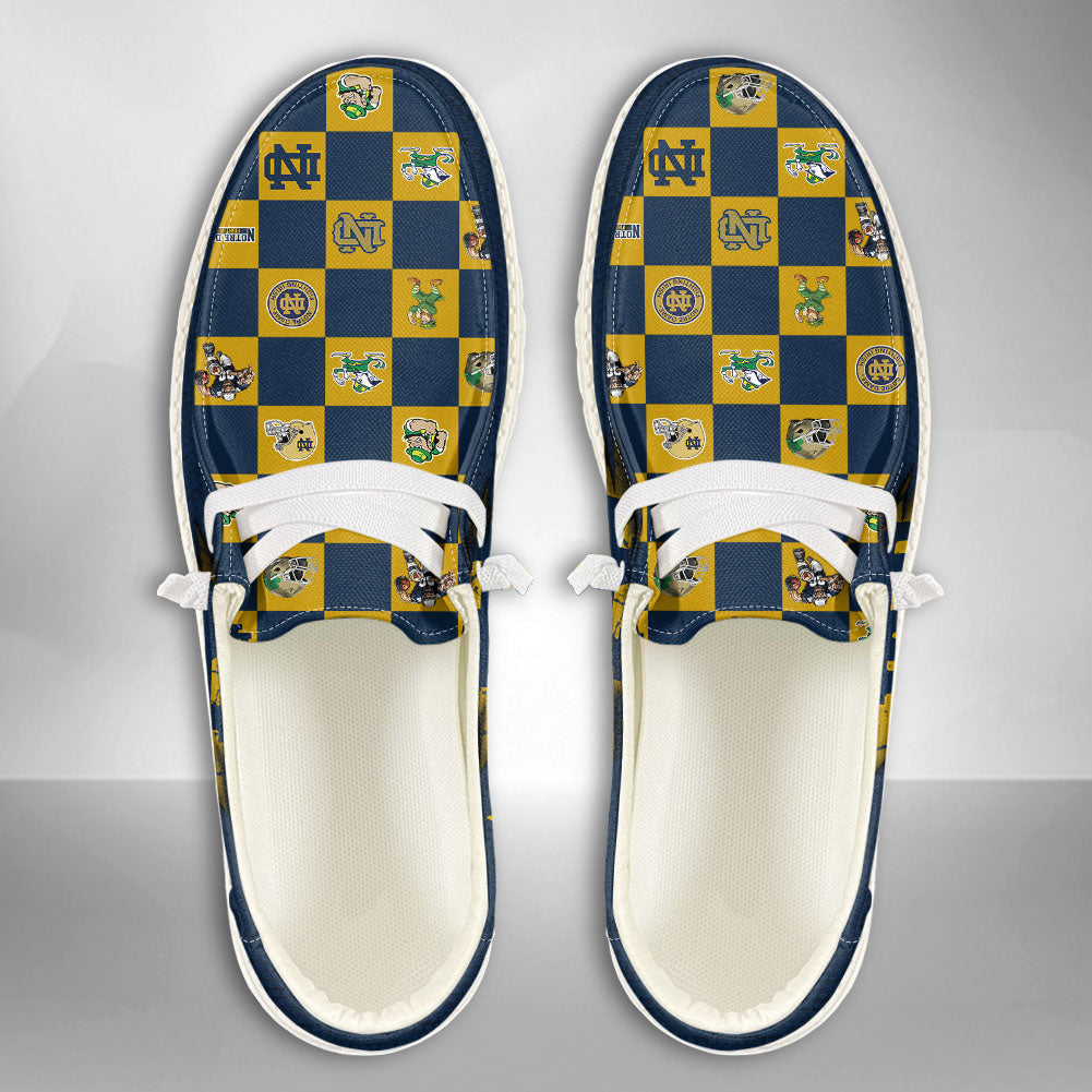 NCAA Notre Dame Fighting Irish Custom Name Hey Dude Shoes 01 CH1