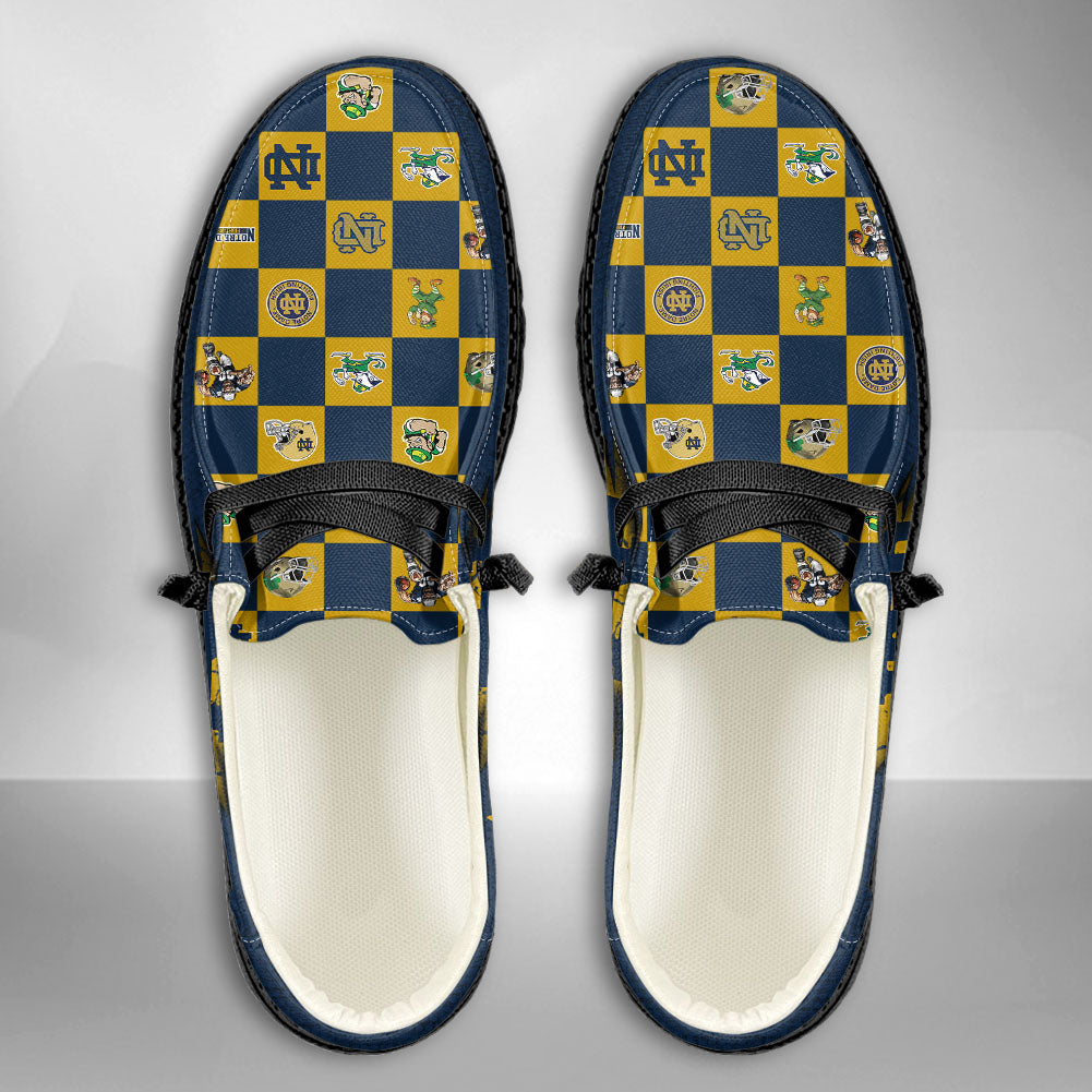 NCAA Notre Dame Fighting Irish Custom Name Hey Dude Shoes 01 CH1