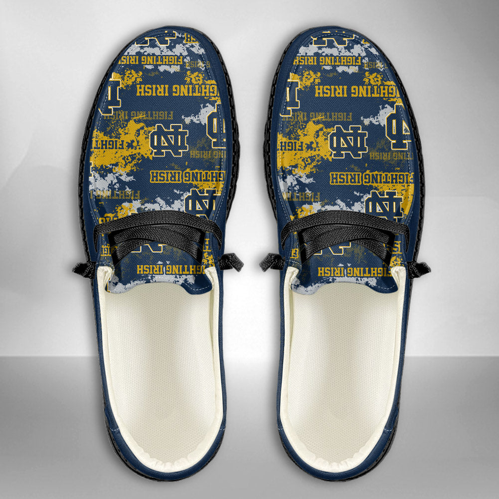 NCAA Notre Dame Fighting Irish Custom Name Hey Dude Shoes 05 M22