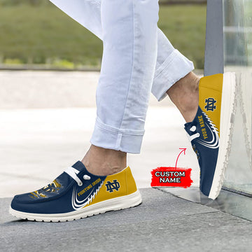 NCAA Notre Dame Fighting Irish Custom Name Hey Dude Shoes 06