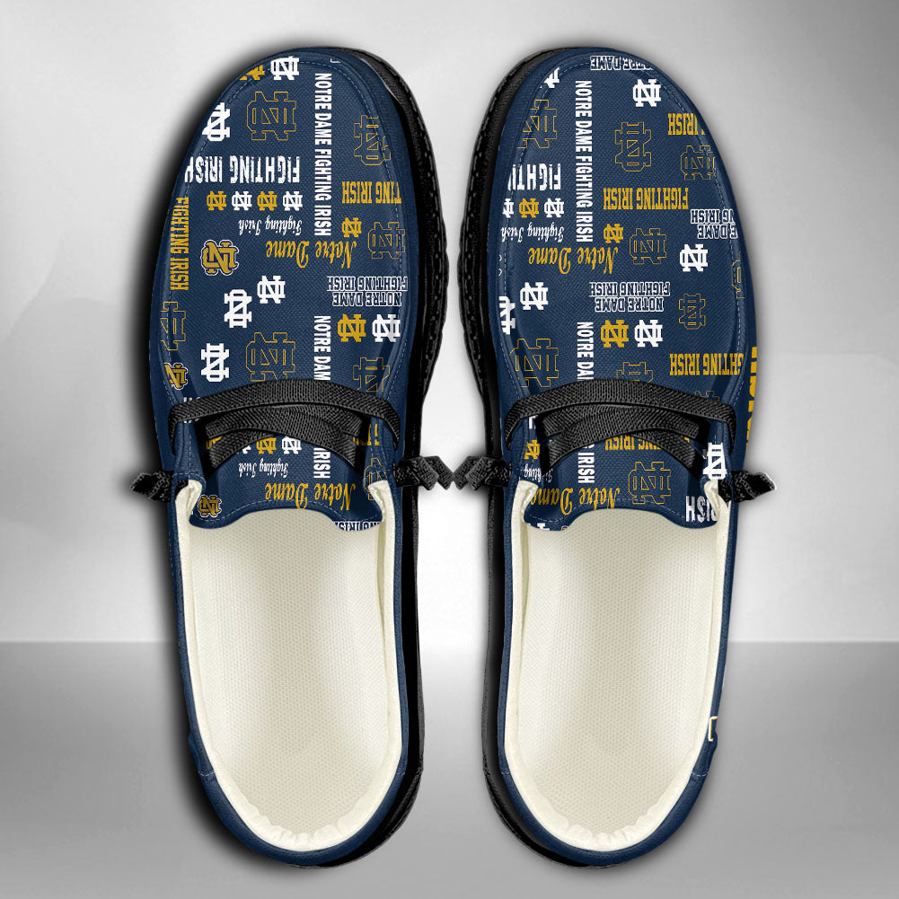 NCAA Notre Dame Fighting Irish Custom Name Hey Dude Shoes 06 M79