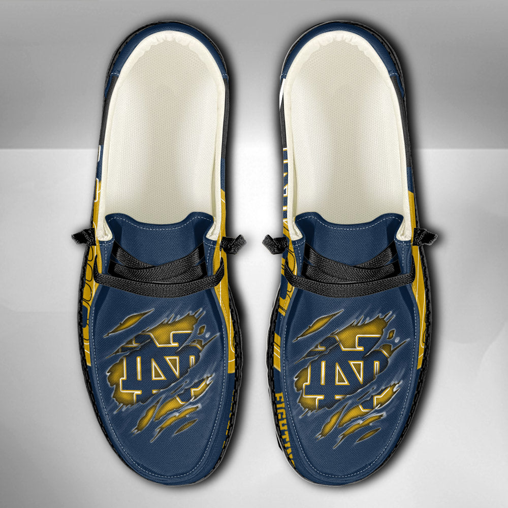 NCAA Notre Dame Fighting Irish Custom Name Hey Dude Shoes 07 M7