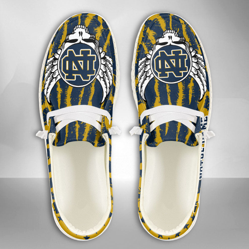 NCAA Notre Dame Fighting Irish Custom Name Hey Dude Shoes 08 M7