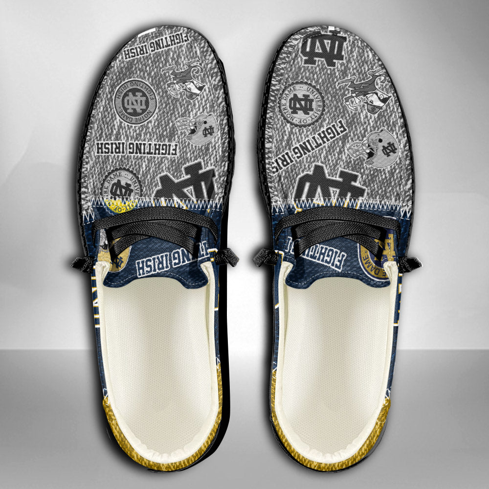 NCAA Notre Dame Fighting Irish Custom Name Hey Dude Shoes 08 M79