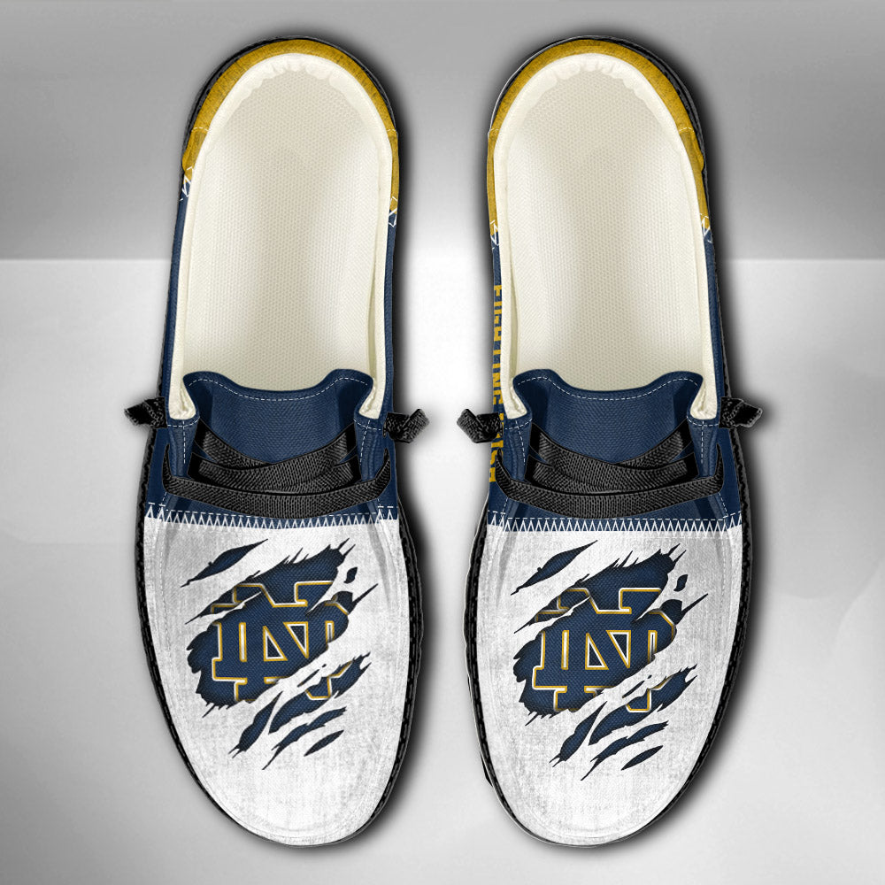 NCAA Notre Dame Fighting Irish Custom Name Hey Dude Shoes 09 M79