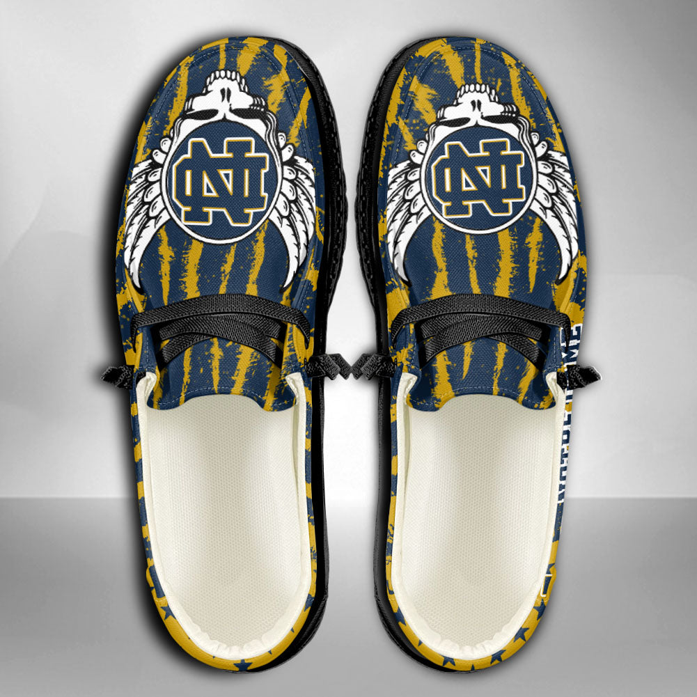 NCAA Notre Dame Fighting Irish Custom Name Hey Dude Shoes 12 M79