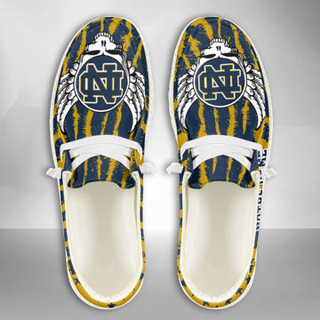 NCAA Notre Dame Fighting Irish Custom Name Hey Dude Shoes 12 M79