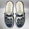 NCAA Notre Dame Fighting Irish Custom Name Hey Dude Shoes 13 M79