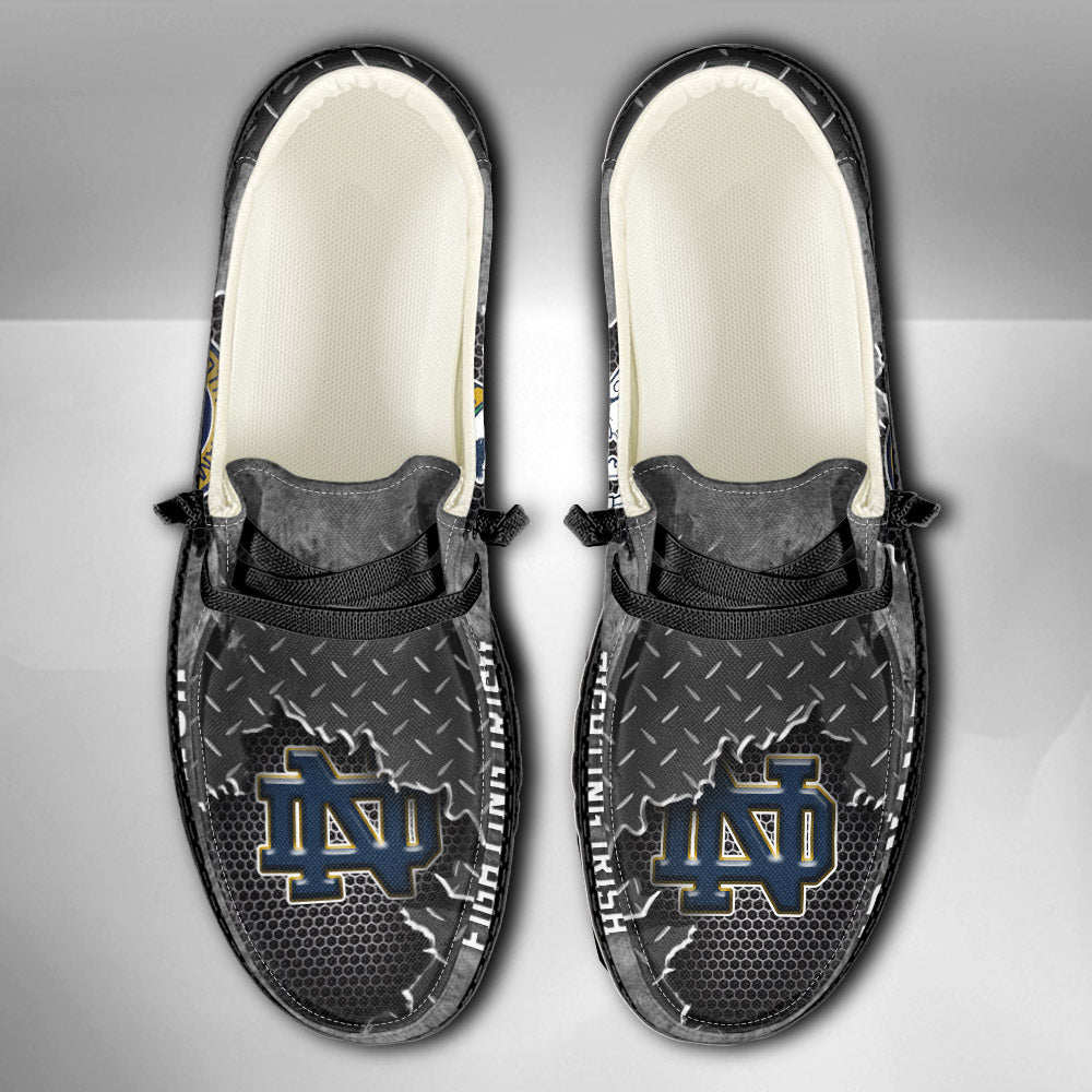 NCAA Notre Dame Fighting Irish Custom Name Hey Dude Shoes 15 M79