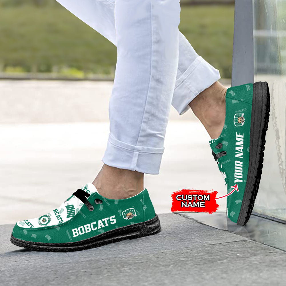 NCAA Ohio Bobcats Custom Name Hey Dude Shoes 02 M12
