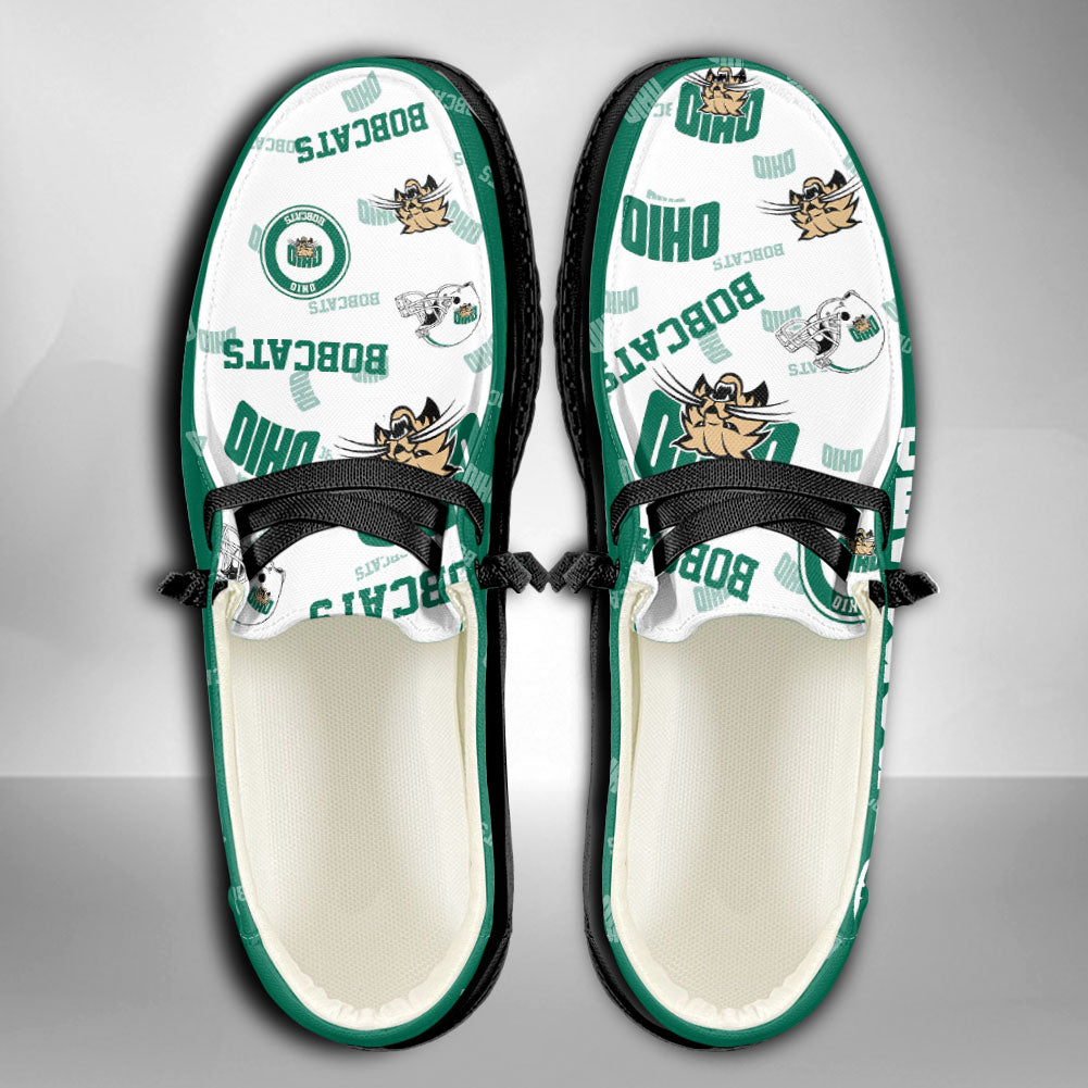 NCAA Ohio Bobcats Custom Name Hey Dude Shoes 02 M12