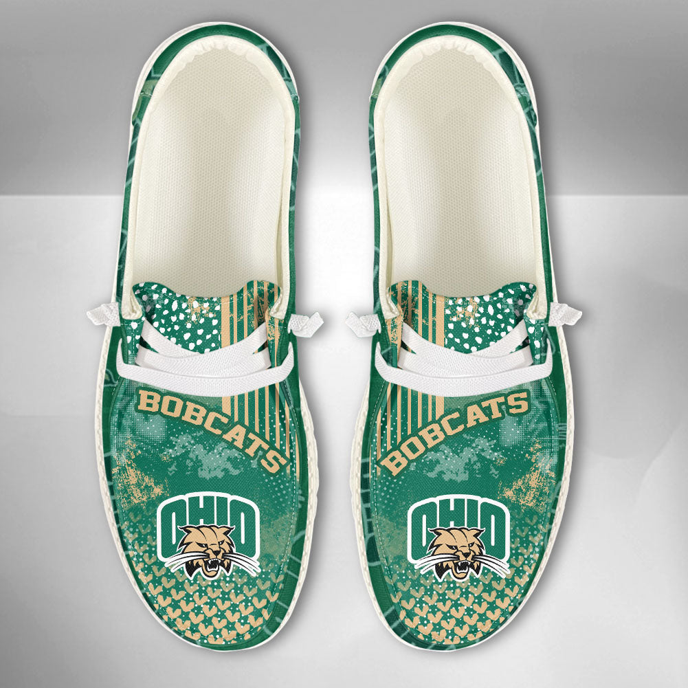 NCAA Ohio Bobcats Custom Name Hey Dude Shoes 03 M7
