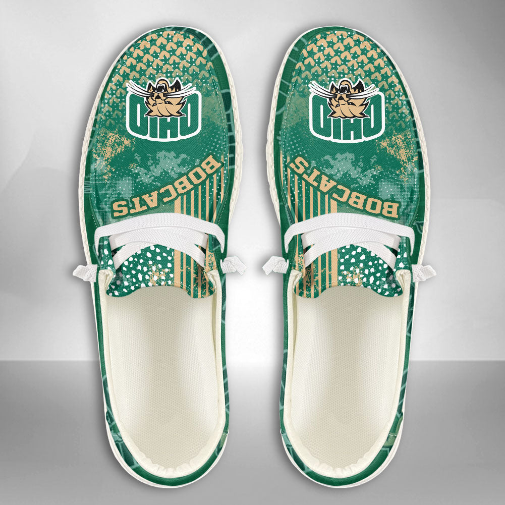 NCAA Ohio Bobcats Custom Name Hey Dude Shoes 03 M7