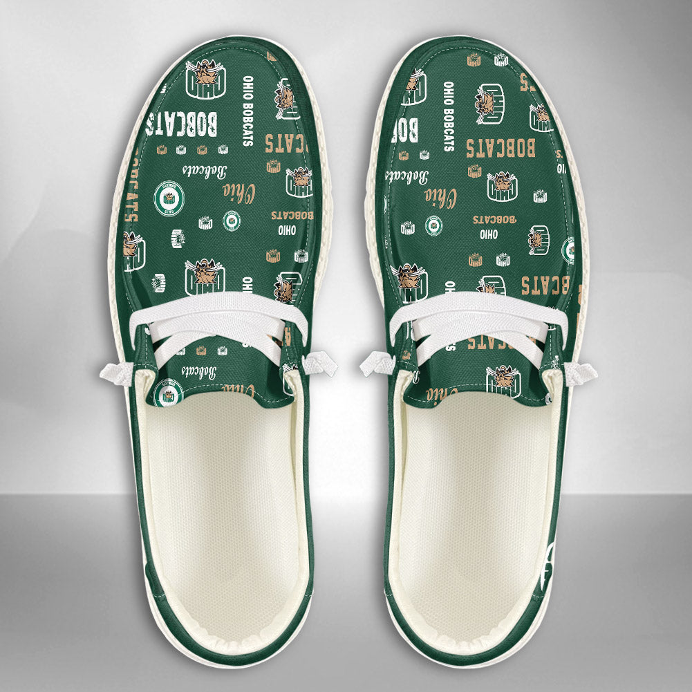 NCAA Ohio Bobcats Custom Name Hey Dude Shoes 04 M12