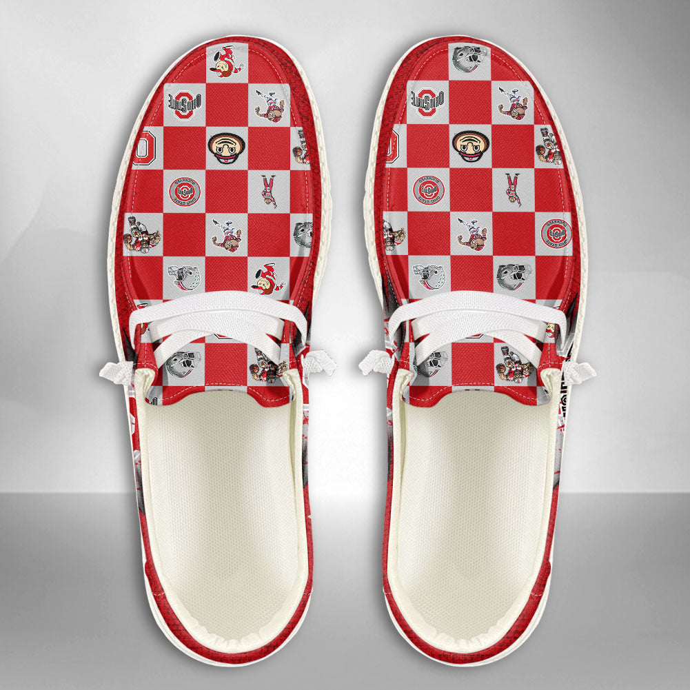 NCAA Ohio State Buckeyes Custom Name Hey Dude Shoes 01 CH1