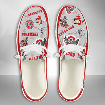 NCAA Ohio State Buckeyes Custom Name Hey Dude Shoes 04