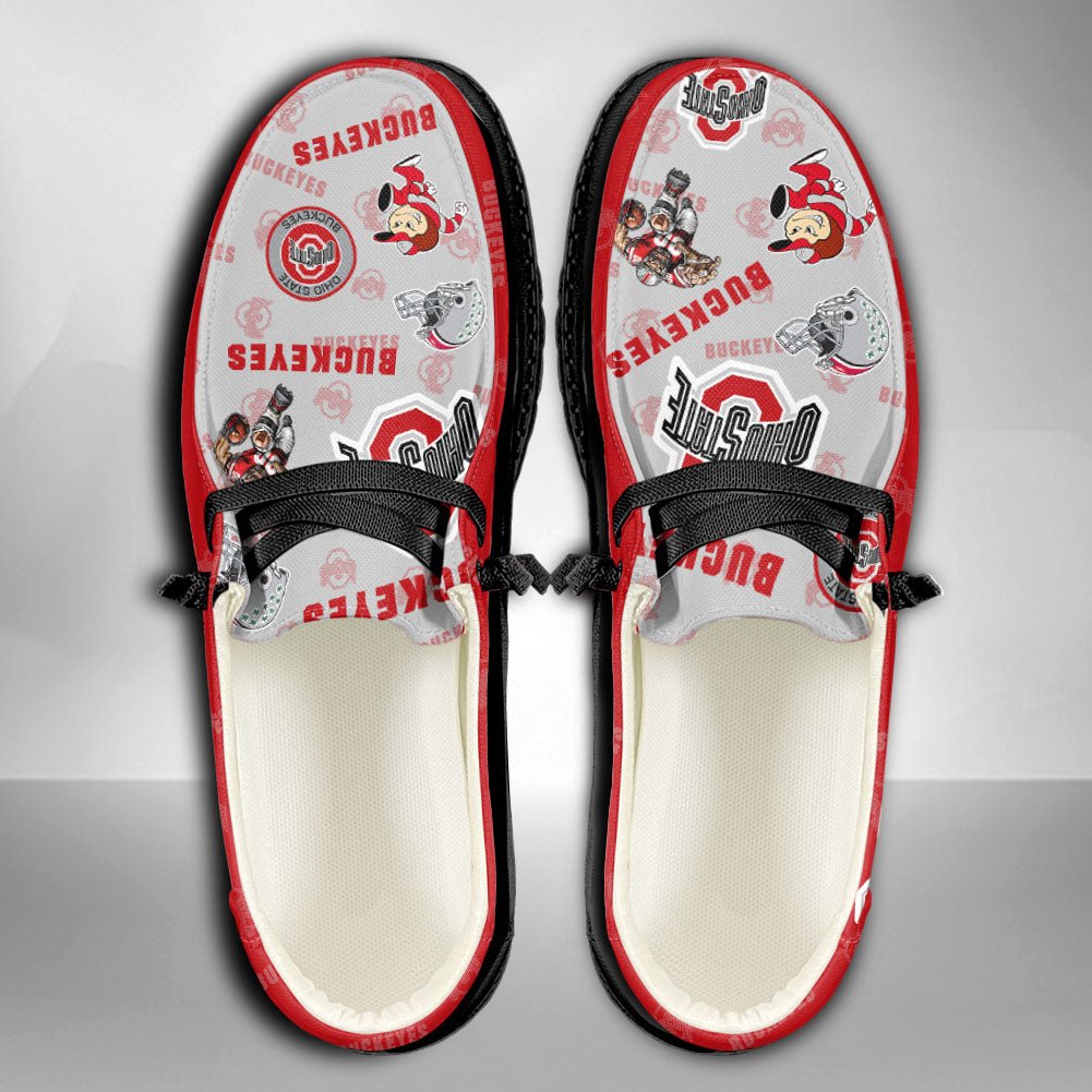 NCAA Ohio State Buckeyes Custom Name Hey Dude Shoes 04