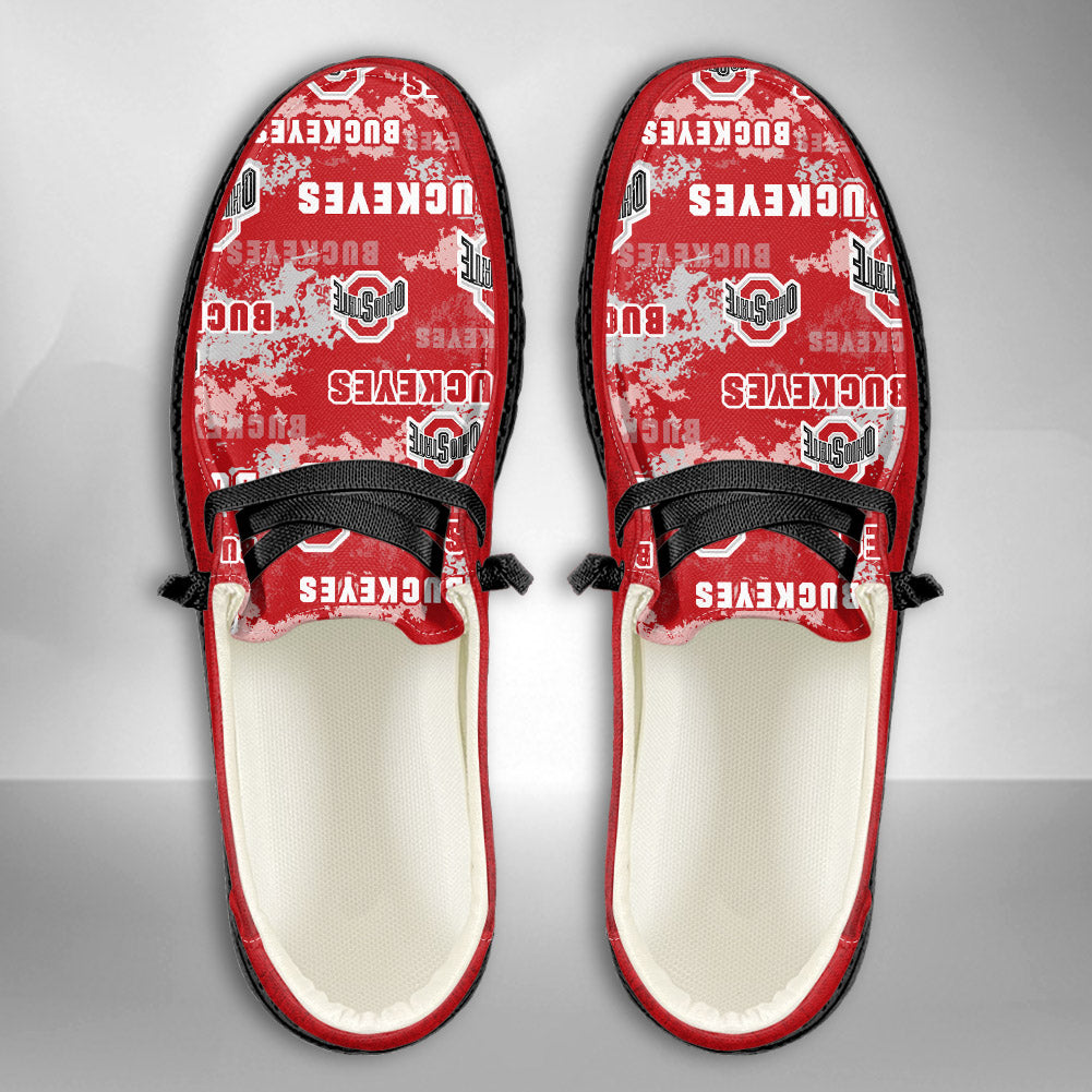 NCAA Ohio State Buckeyes Custom Name Hey Dude Shoes 05 M79