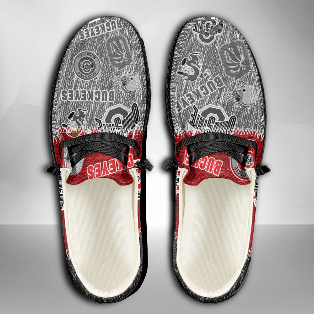 NCAA Ohio State Buckeyes Custom Name Hey Dude Shoes 08 M79