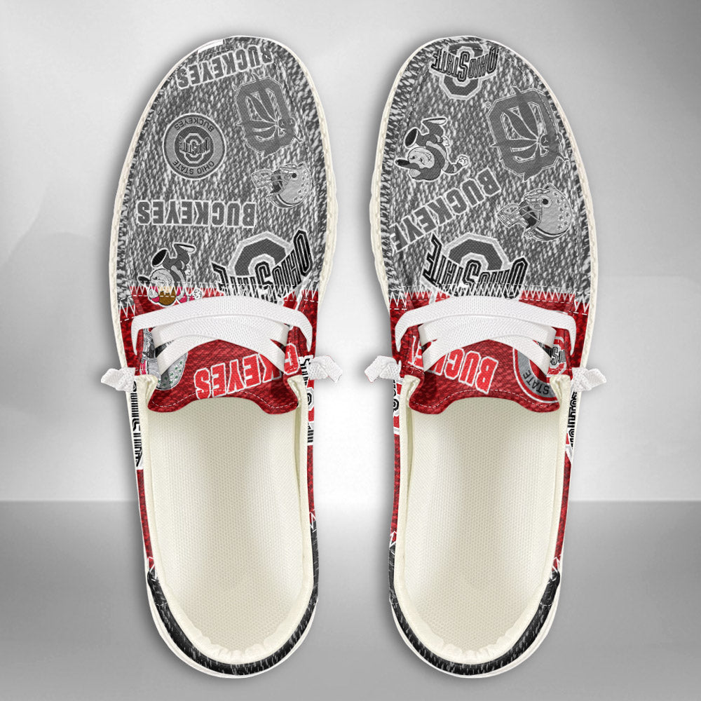 NCAA Ohio State Buckeyes Custom Name Hey Dude Shoes 08 M79