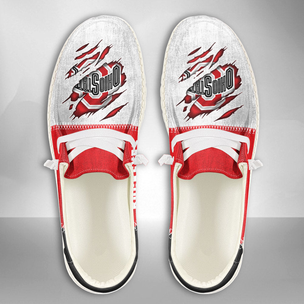 NCAA Ohio State Buckeyes Custom Name Hey Dude Shoes 09 M79