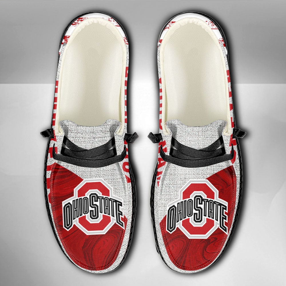NCAA Ohio State Buckeyes Custom Name Hey Dude Shoes 13 M79