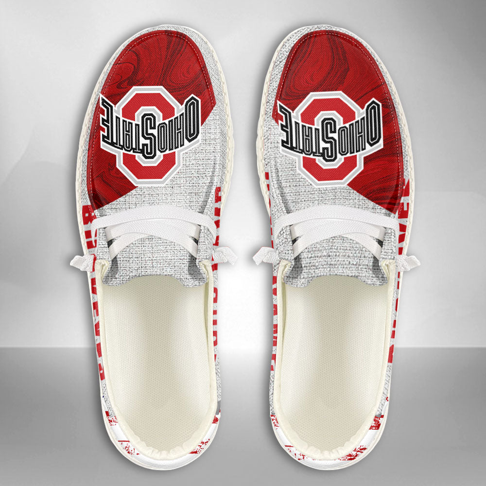 NCAA Ohio State Buckeyes Custom Name Hey Dude Shoes 13 M79