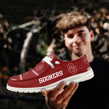 NCAA Oklahoma Sooners - Custom Name Hey Dude Shoes 02