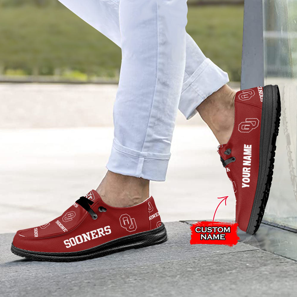 NCAA Oklahoma Sooners - Custom Name Hey Dude Shoes 02