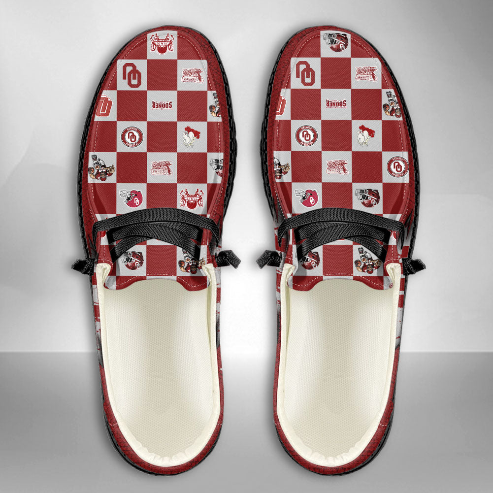 NCAA Oklahoma Sooners Custom Name Hey Dude Shoes 01 CH1