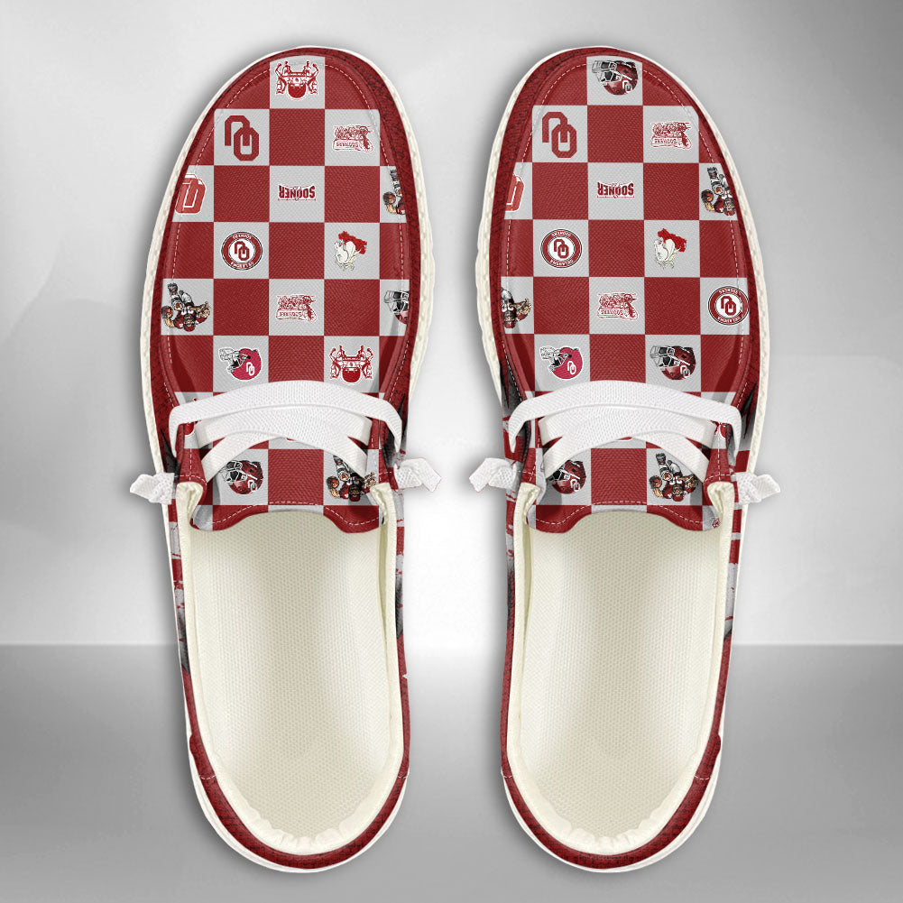NCAA Oklahoma Sooners Custom Name Hey Dude Shoes 01 CH1