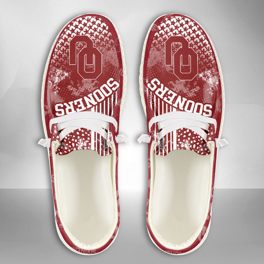 NCAA Oklahoma Sooners Custom Name Hey Dude Shoes 03 M7
